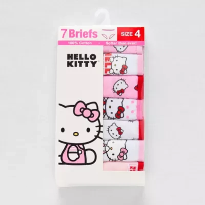 Little & Big Kid Girls Hello Kitty 7 Pack Hipster Panty Gup4557