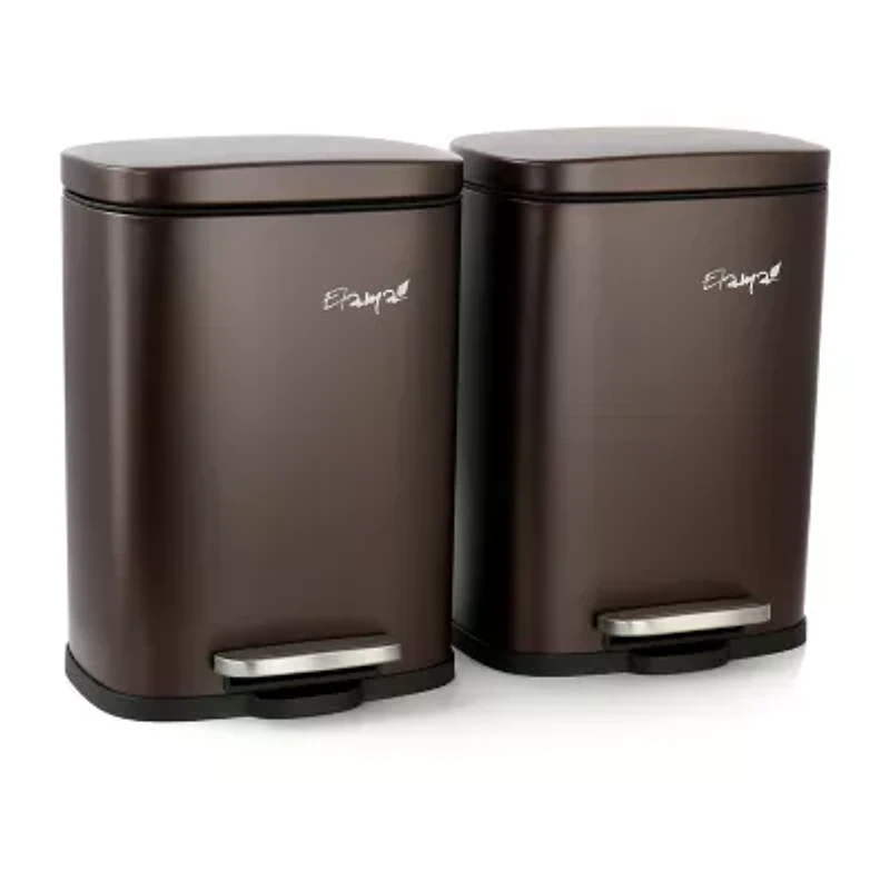 Elama 30 Liter And 5 Liter Stainless Steel Step Combo Trash Can