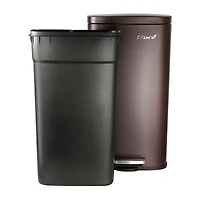 Elama 30 Liter And 5 Liter Stainless Steel Step Combo Trash Can