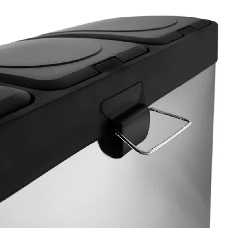 Elama 3 Section 15 Liter/4 Gallon Each Trash Can