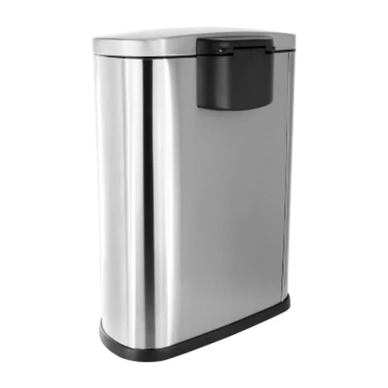 Elama 50 Liter 13 Gallon Half Circle Stainless Steel Step Trash Can