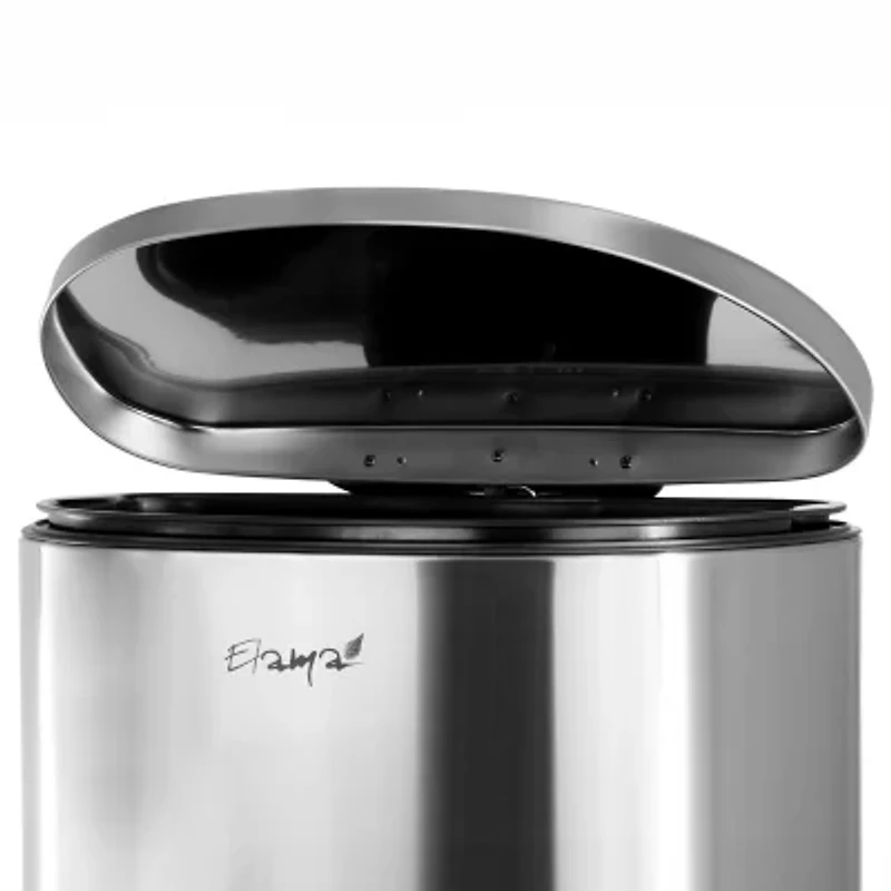 Elama 50 Liter 13 Gallon Half Circle Stainless Steel Step Trash Can