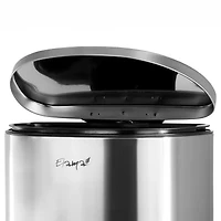 Elama 50 Liter 13 Gallon Half Circle Stainless Steel Step Trash Can