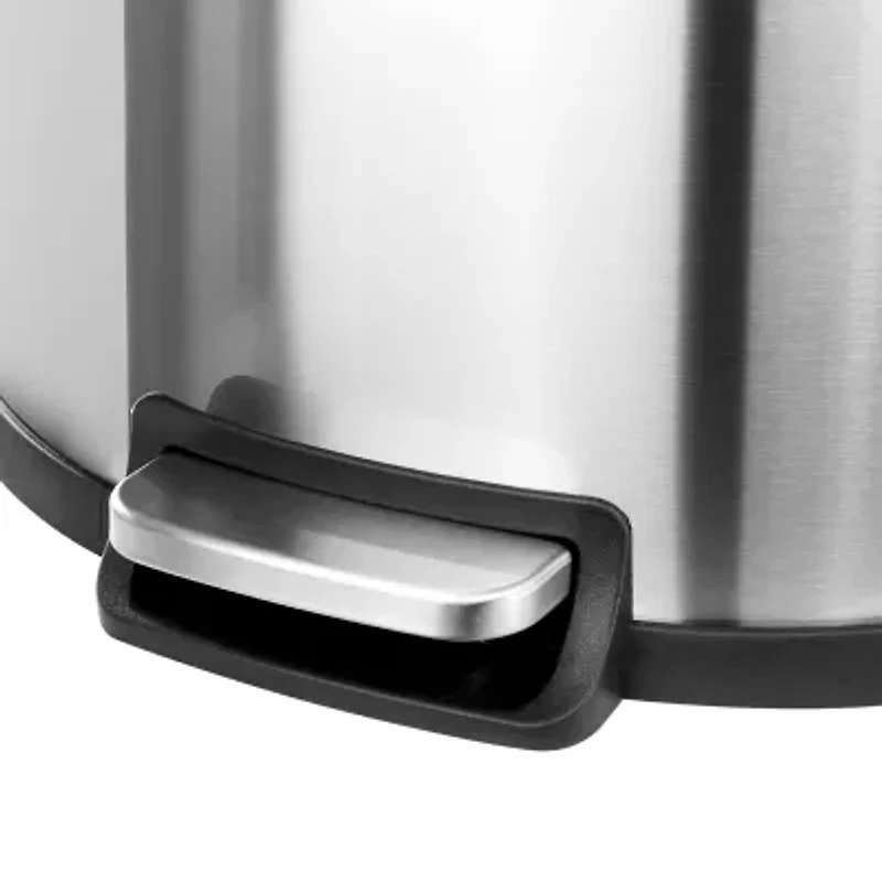 Elama 50 Liter 13 Gallon Half Circle Stainless Steel Step Trash Can
