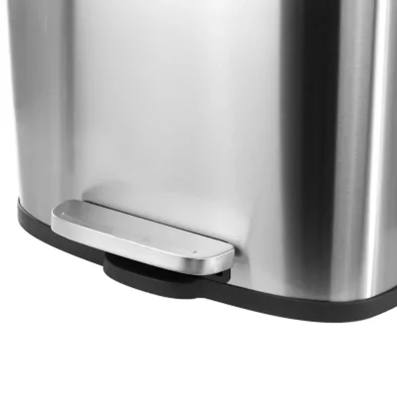 Elama 8 Gallon Each 30 Liter Rectangular Twin Step Trash Can