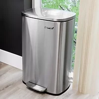 Elama 50 Liter/13 Gallon Rectangular Stainless Steel Step Trash Can