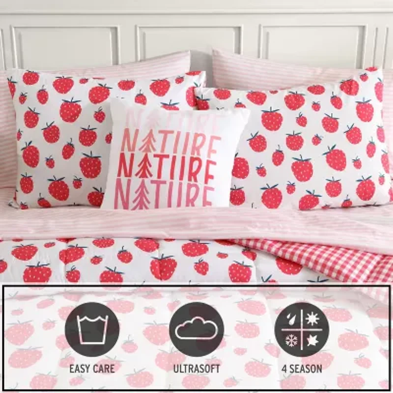 Eddie Bauer Strawberry Field Floral Easy Care Comforter Set