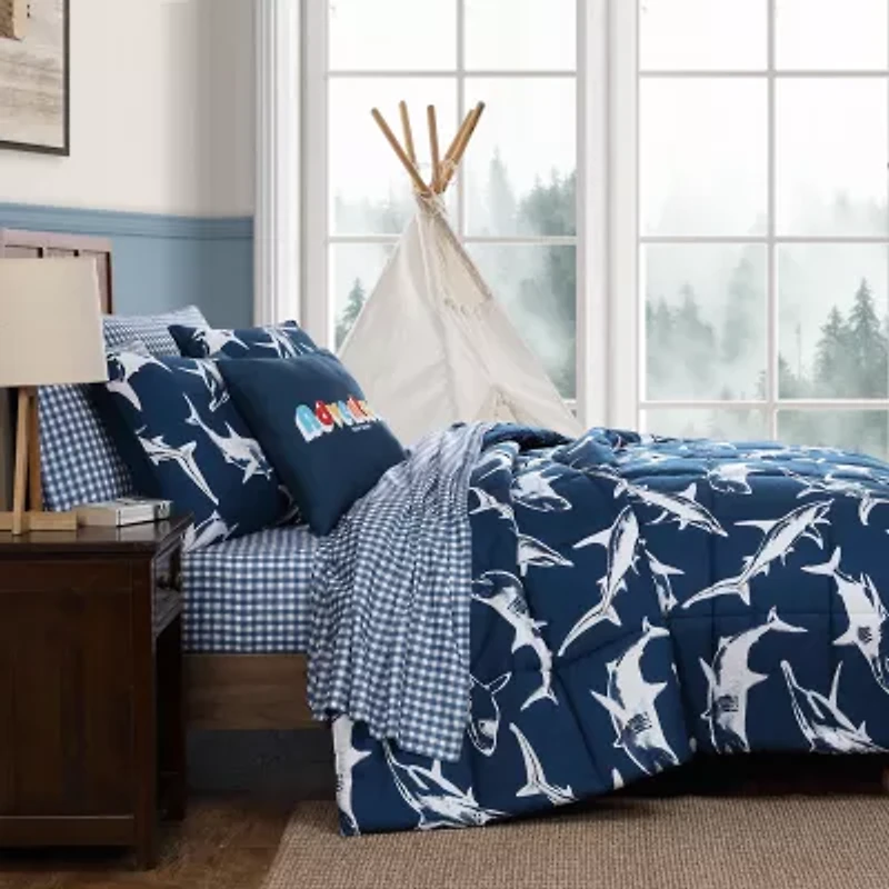 Eddie Bauer Vinny And Shark Friends Easy Care Comforter Set