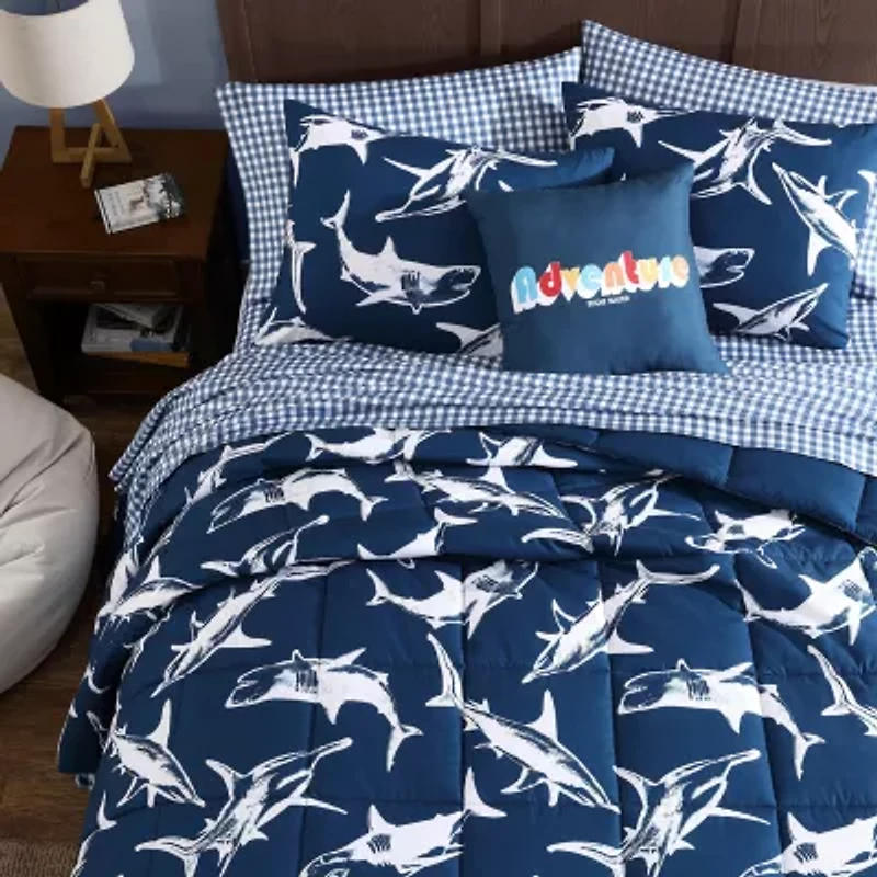 Eddie Bauer Vinny And Shark Friends Easy Care Comforter Set