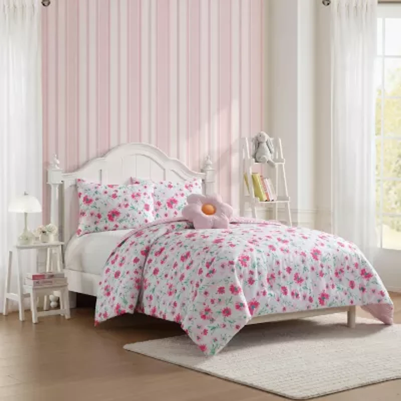 Laura Ashley Meadow Daisies Floral Easy Care Comforter Set
