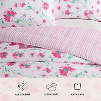 Laura Ashley Meadow Daisies Floral Easy Care Comforter Set