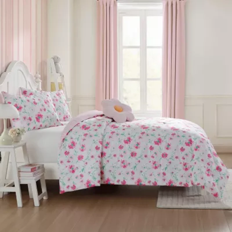 Laura Ashley Meadow Daisies Floral Easy Care Comforter Set