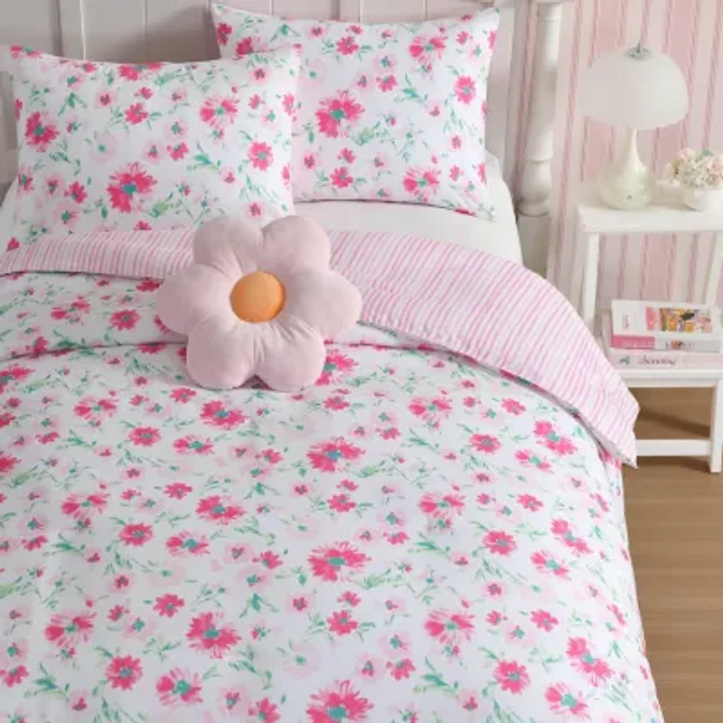 Laura Ashley Meadow Daisies Floral Easy Care Comforter Set