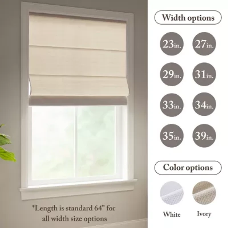 Madison Park Galen Matte Cordless Room Darkening Roman Shade