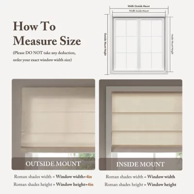 Madison Park Galen Matte Cordless Room Darkening Roman Shade