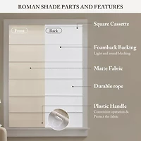 Madison Park Galen Matte Cordless Room Darkening Roman Shade
