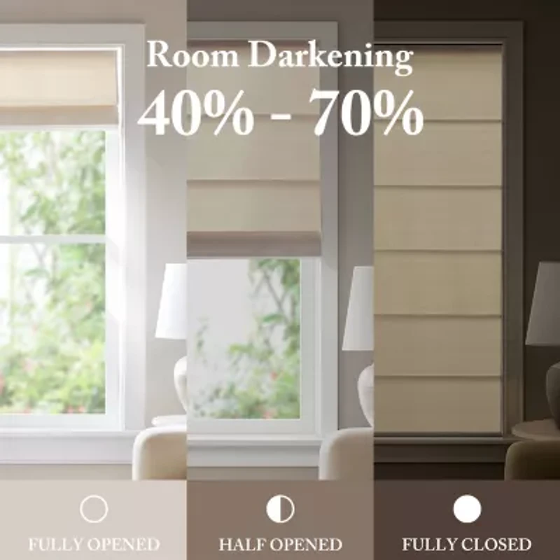 Madison Park Galen Matte Cordless Room Darkening Roman Shade