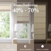 Madison Park Galen Matte Cordless Room Darkening Roman Shade