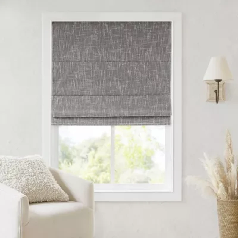 Madison Park Quincy Cordless 100% Blackout Roman Shade