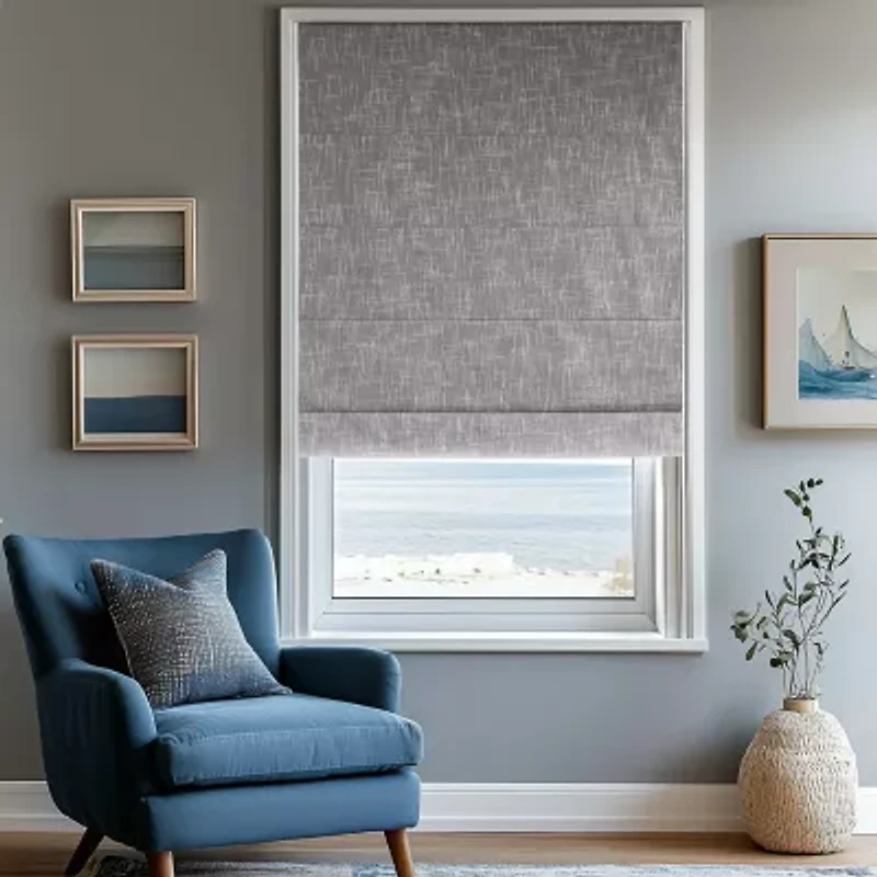 Madison Park Quincy Cordless 100% Blackout Roman Shade
