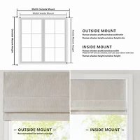 Madison Park Quincy Cordless 100% Blackout Roman Shade