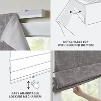 Madison Park Quincy Cordless 100% Blackout Roman Shade