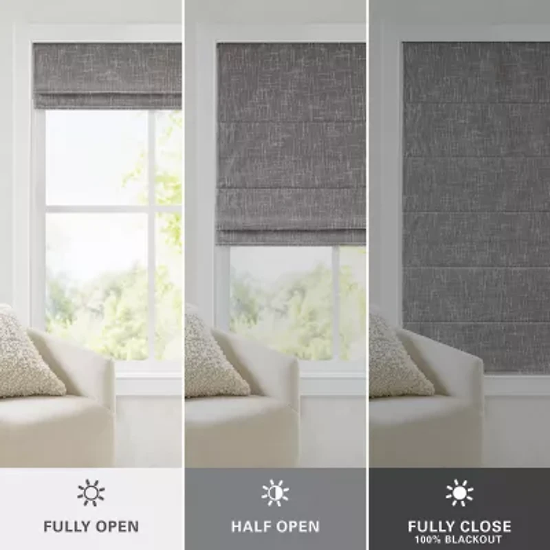 Madison Park Quincy Cordless 100% Blackout Roman Shade