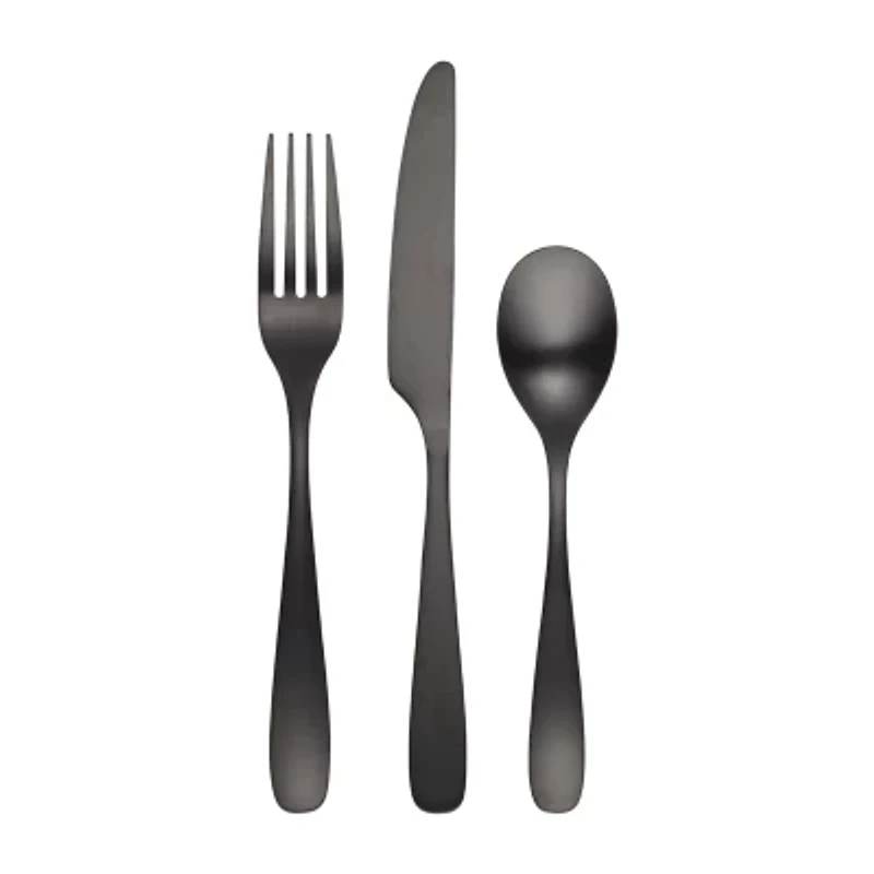 Cambridge Eliana Black Satin 12-pc. Flatware Set