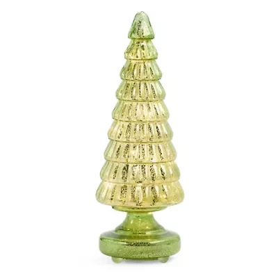 Martha Stewart 15in Green Glass Tree Christmas Tabletop Decor