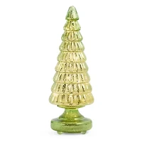 Martha Stewart 15in Green Glass Tree Christmas Tabletop Decor