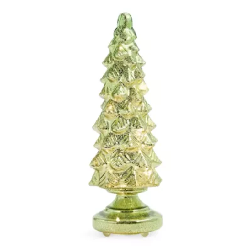 Martha Stewart 18in Green Glass Tree Christmas Tabletop Decor