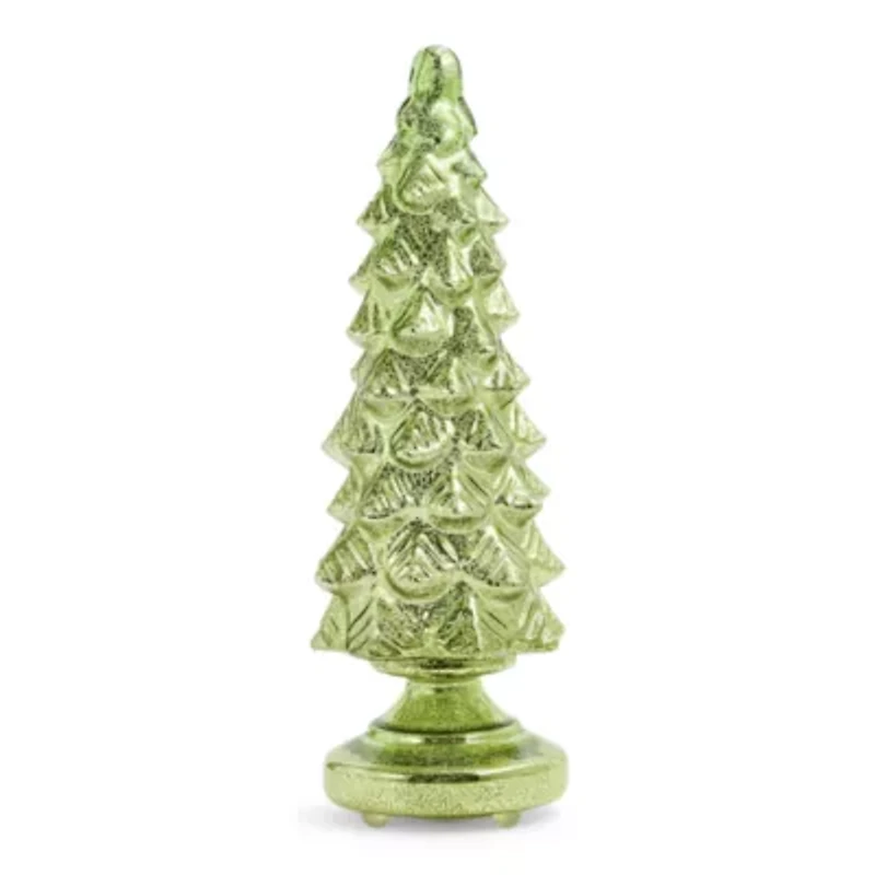 Martha Stewart 18in Green Glass Tree Christmas Tabletop Decor
