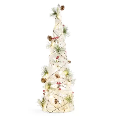 North Pole Trading Co. 24in Cone Tree Christmas Tabletop Decor
