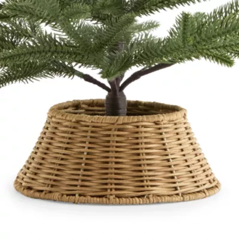 North Pole Trading Co. 25in Willow Pot Christmas Tabletop Tree