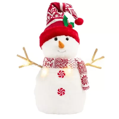 North Pole Trading Co. 15.5in Led Snowman Christmas Tabletop Decor