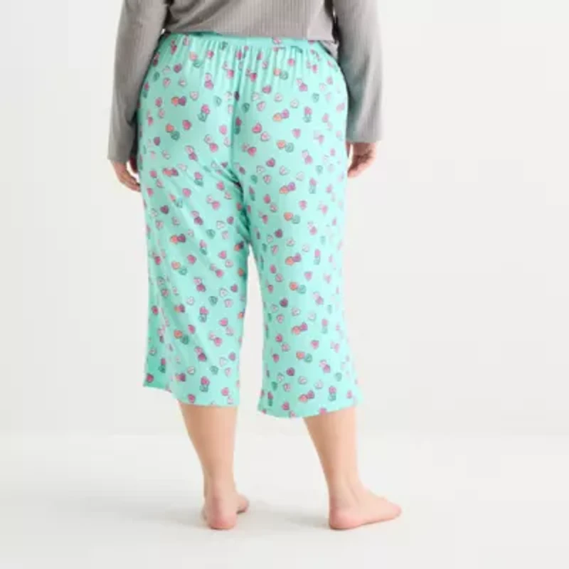 Sleep Chic Pajama Capri Pant Plus