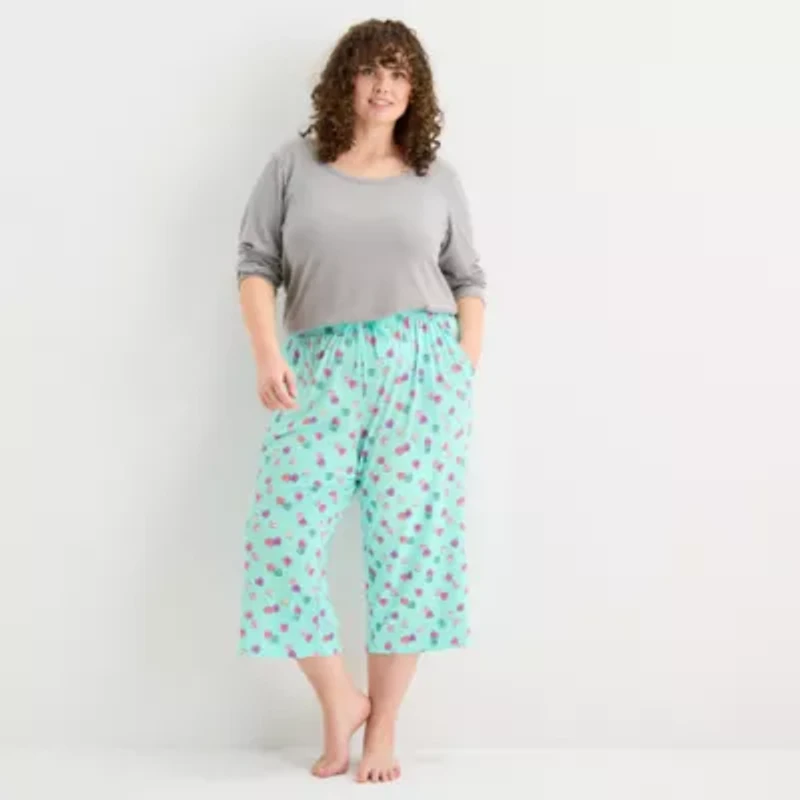 Sleep Chic Pajama Capri Pant Plus