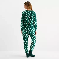 Jaclyn Womens Round Neck Long Sleeve -pc. Pajama Sets
