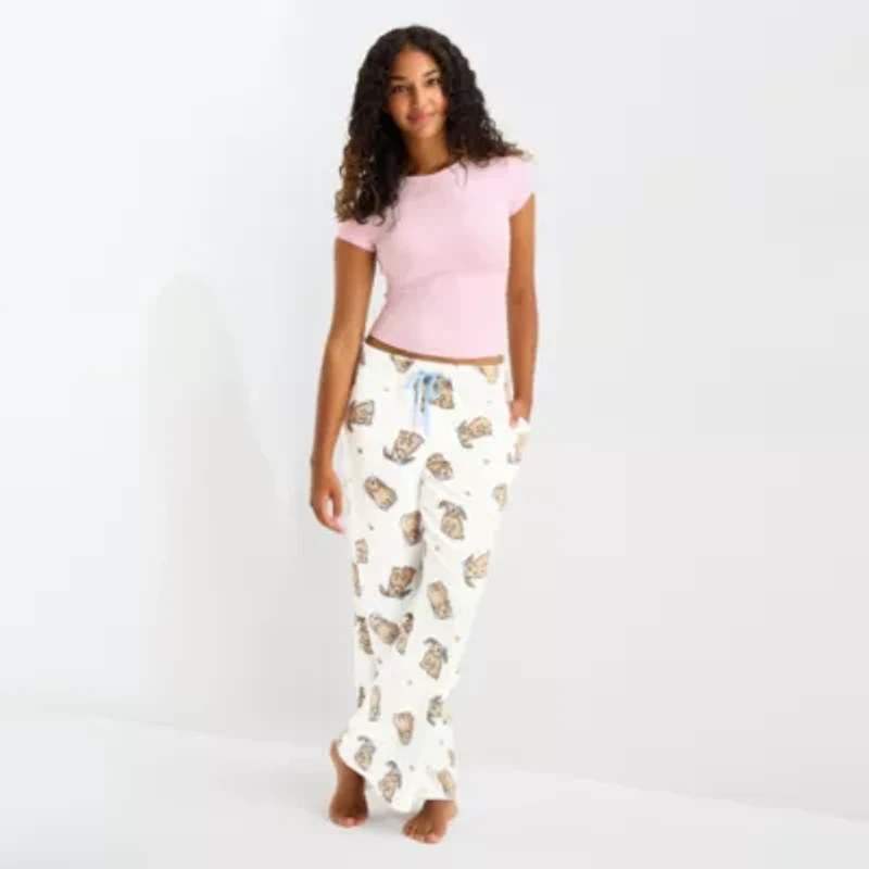 Arizona Womens Juniors Fleece Pajama Pants