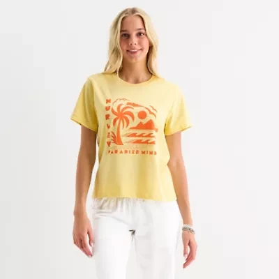 Hurley Womens Crew Neck Short Sleeve Juniors Graphic T-Shirt