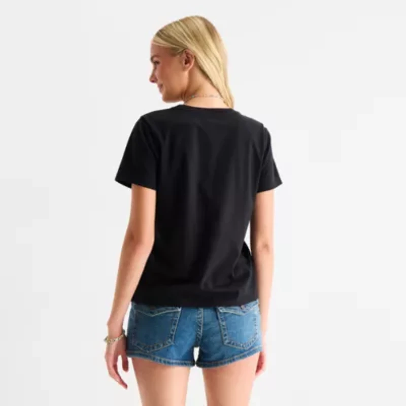Hurley Womens Crew Neck Short Sleeve Juniors Graphic T-Shirt
