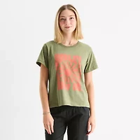 Hurley Womens Juniors Crew Neck Short Sleeve Graphic T-Shirt