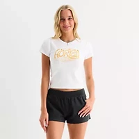 Hurley Womens Crew Neck Short Sleeve Juniors Graphic T-Shirt