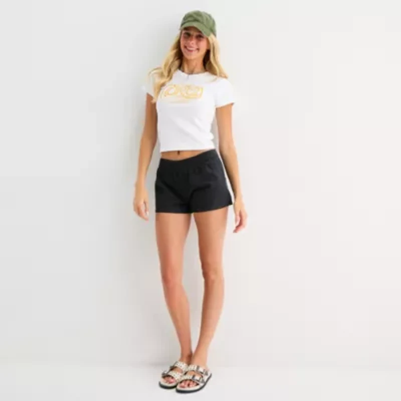 Hurley Womens Crew Neck Short Sleeve Juniors Graphic T-Shirt
