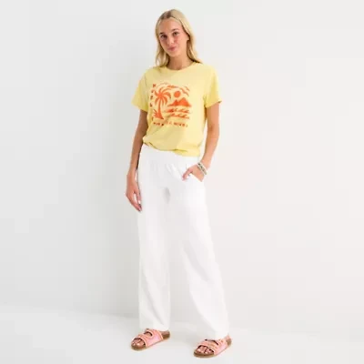 Hurley Womens Straight Low Rise Juniors Drawstring Pant