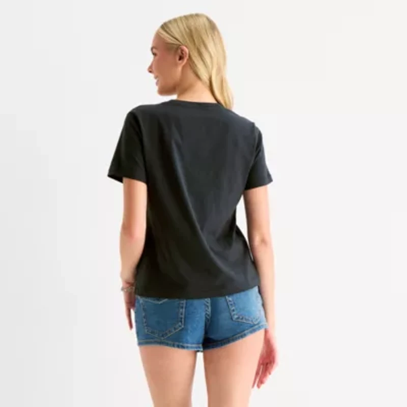 Hurley Womens Crew Neck Short Sleeve Juniors Graphic T-Shirt