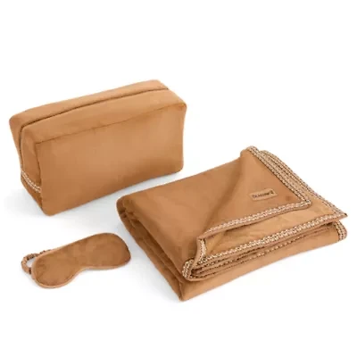 Bearpaw Coco Plush 3-pc.  Throw Travel Set