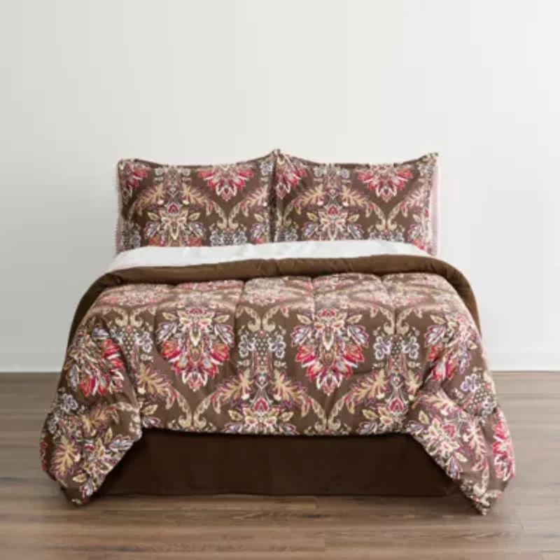 Broadhaven Lilith 8-pc. Damask + Scroll Complete Bedding Set with Sheets