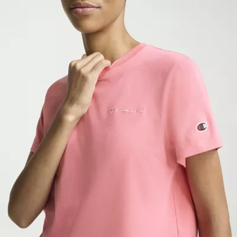 Champion Womens Crew Neck Short Sleeve Active T-Shirt