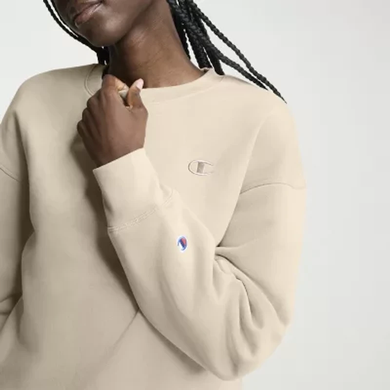 Champion Womens Powerblend Crew Neck Long Sleeve Sweatshirt